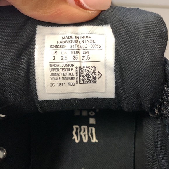 NWOT- Black Converse All Stars🖤 - Picture 4 of 5